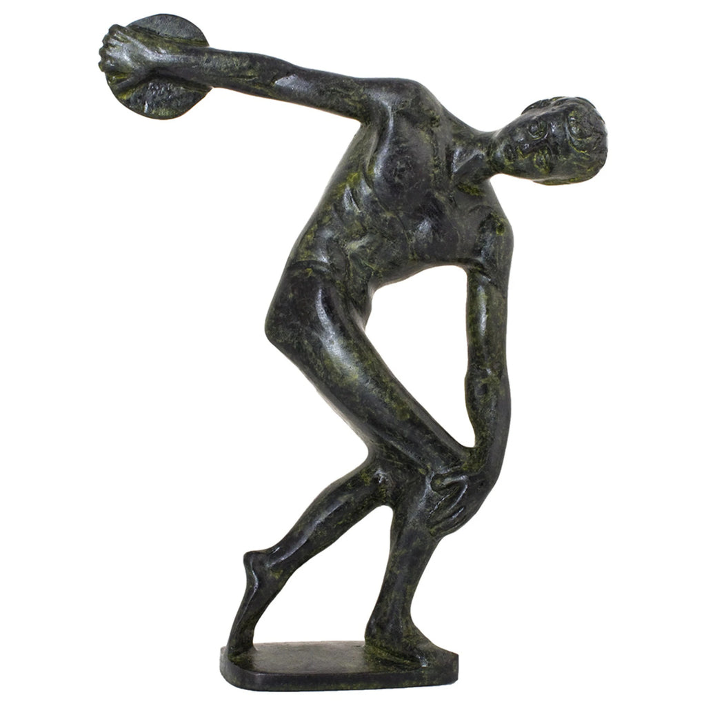 Myron's Discobolus – Bronze Replica – 10 cm – Dark Green