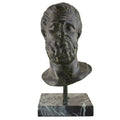 Head of Hippocrates – Bronze Sculpture – 25 cm – Dark Green