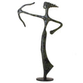 Artemis with Bow – Sculpture – 29 cm – Dark Green