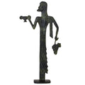 Dionysus with Wine and Grapes – Sculpture – 15 cm – Dark Green