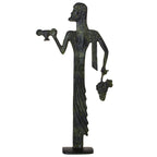 Dionysus with Wine and Grapes – Sculpture – 15 cm – Dark Green