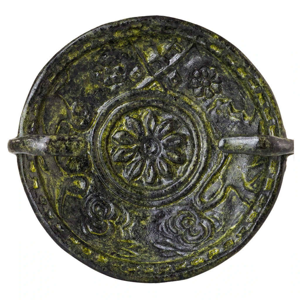 Sacrificial Tripod with Snake-Shaped Handles – 16 cm – Dark Green
