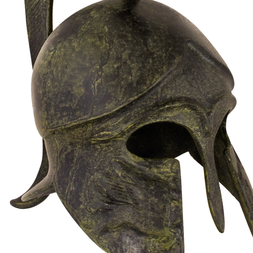 Corinthian Helmet with Pegasus and Tall Crest – 22 cm – Dark Green