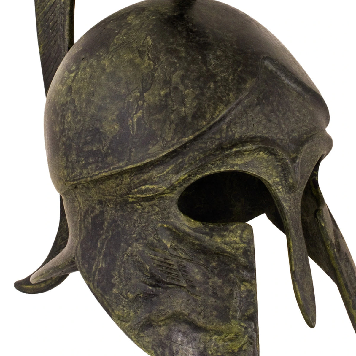 Corinthian Helmet with Pegasus and Tall Crest – 22 cm – Dark Green