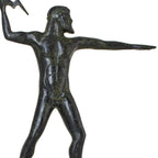 Zeus with Thunderbolt – Solid Sculpture – 17 cm – Dark Green