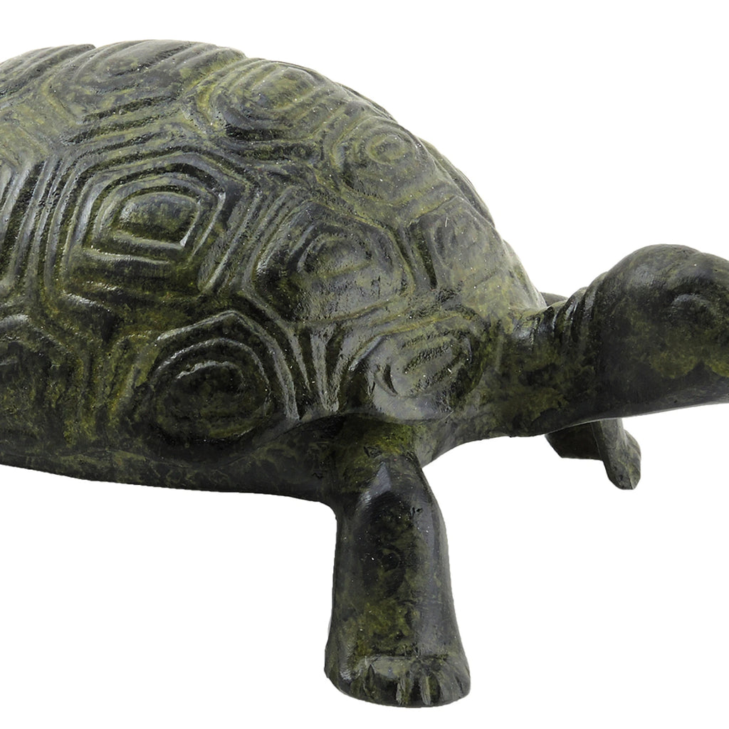 Tortoise – Bronze Sculpture – 8 cm – Dark Green