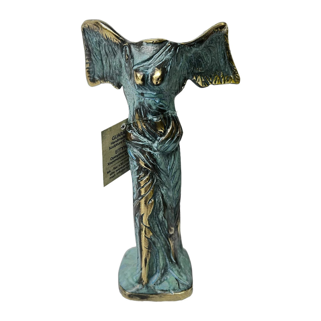 Winged Victory of Samothrace – Bronze Replica – 13 cm – Blue & Gold