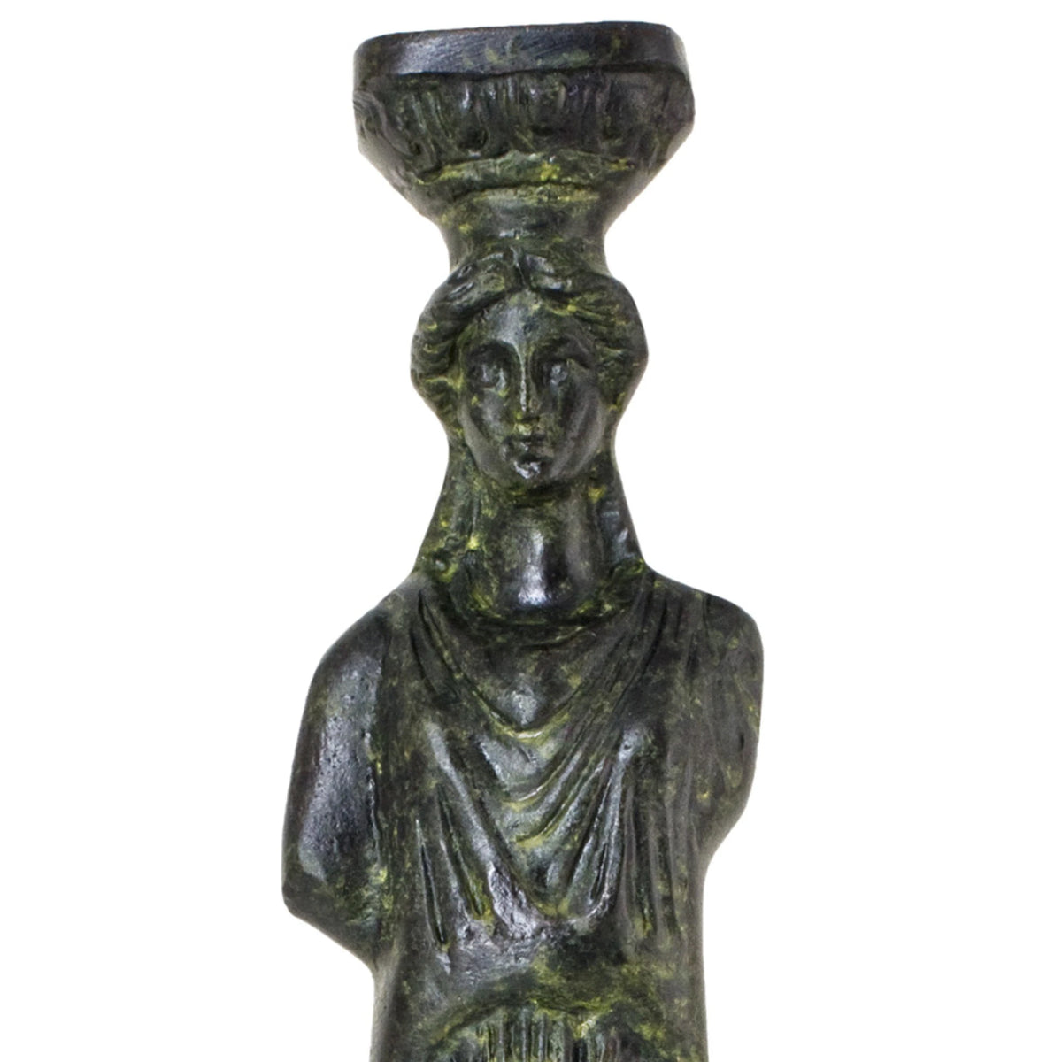 Caryatid of the Erechtheion – Bronze Sculpture – 20 cm – Dark Green