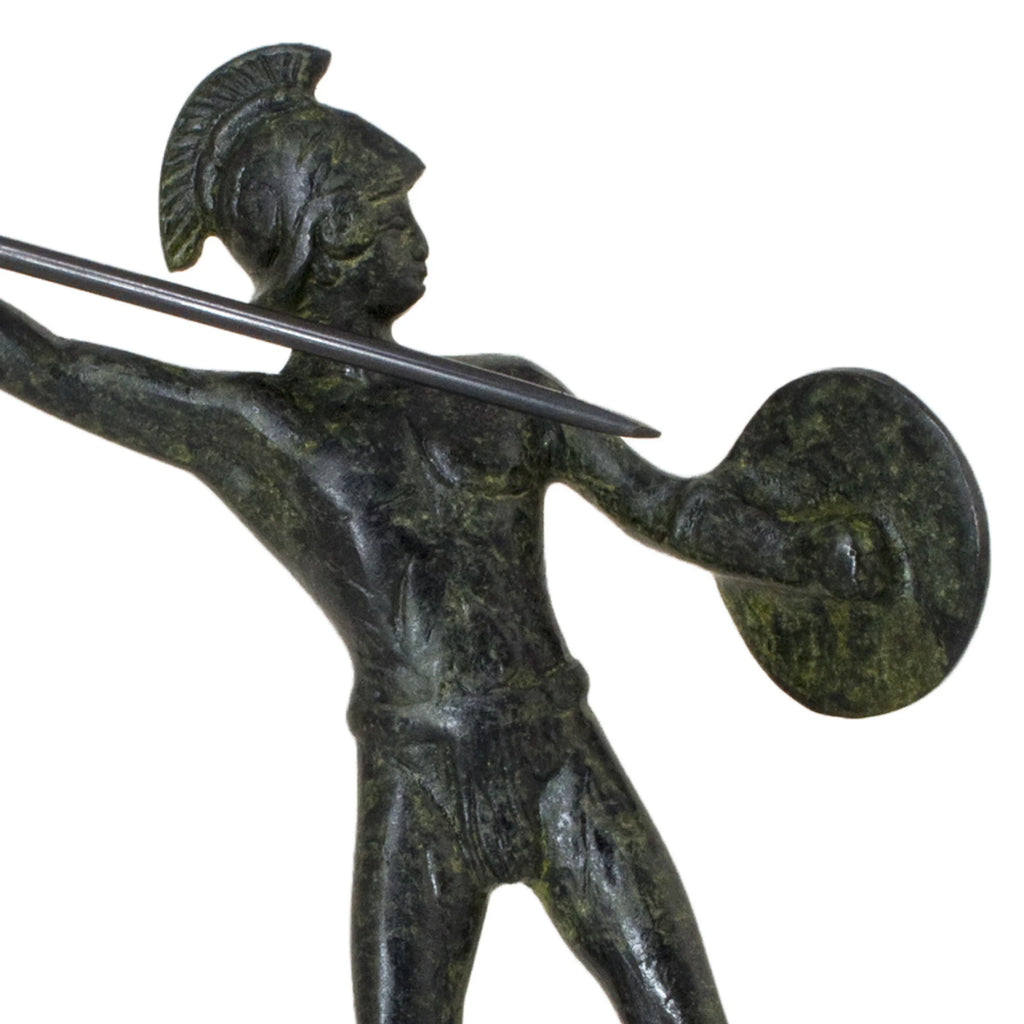 Leonidas, King of Sparta – Bronze Sculpture – 15 cm – Dark Green