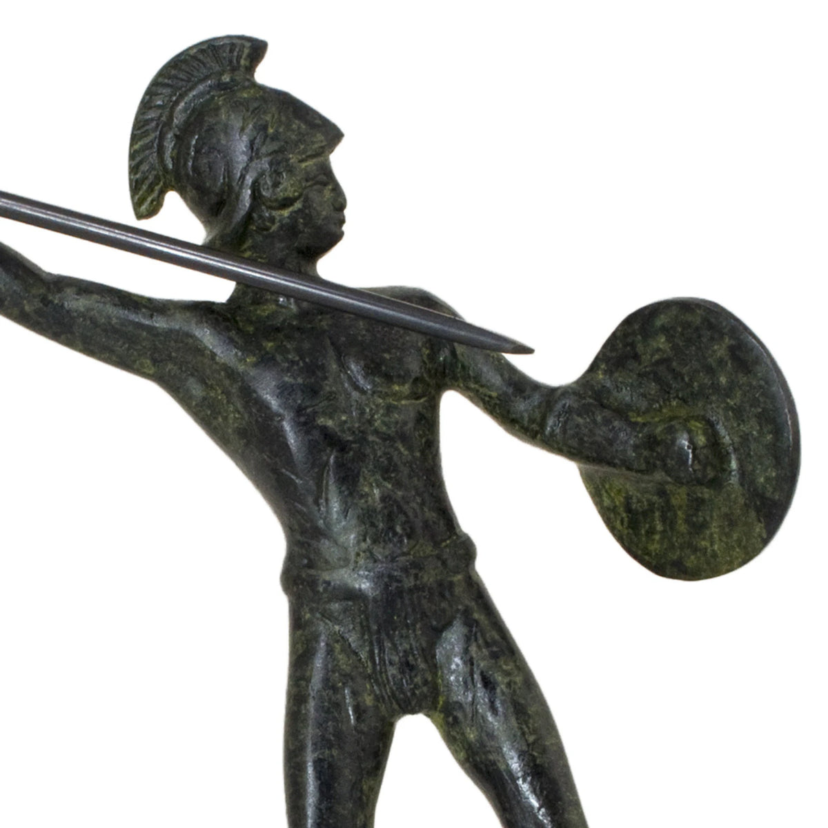 Leonidas, King of Sparta – Bronze Sculpture – 15 cm – Dark Green