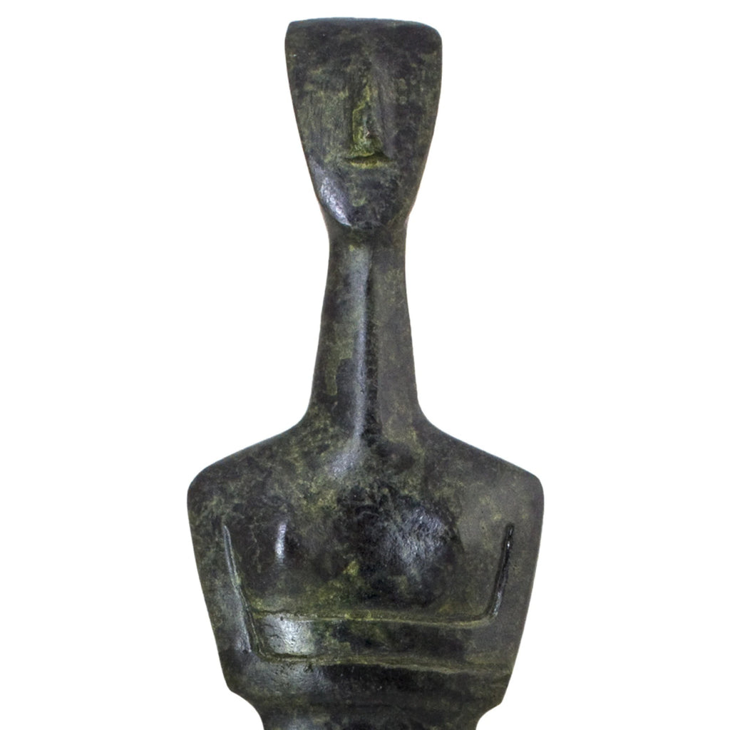 Spedos-Type Cycladic Fertility Figurine – 24 cm – Dark Green