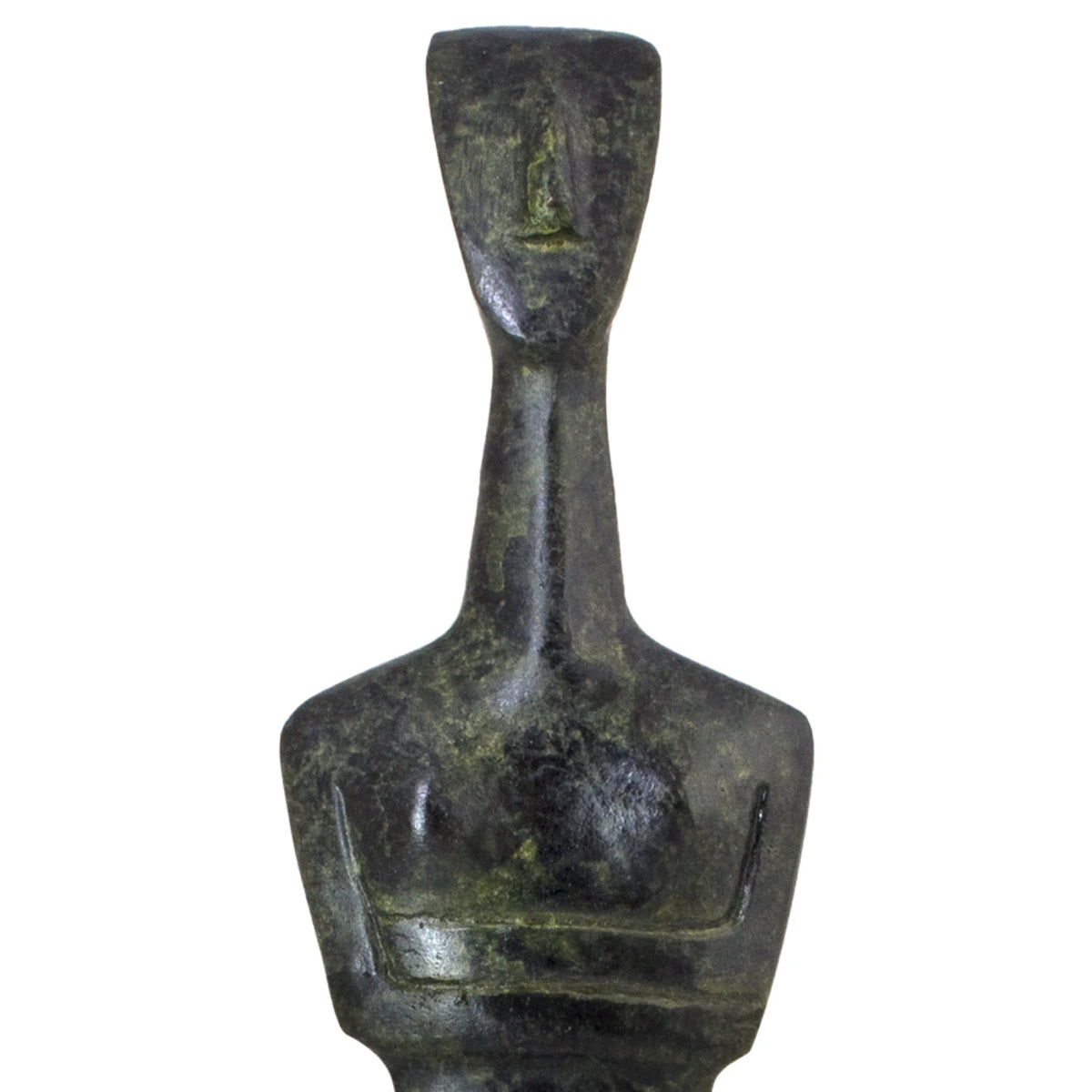 Spedos-Type Cycladic Fertility Figurine – 24 cm – Dark Green