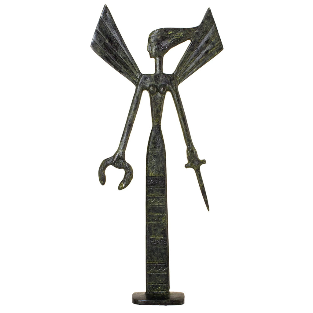 Nike, Goddess of Victory – Sculpture – 25 cm – Dark Green