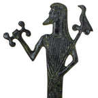 Zeus with Sceptre and Eagle – Flat Sculpture – 15 cm – Dark Green