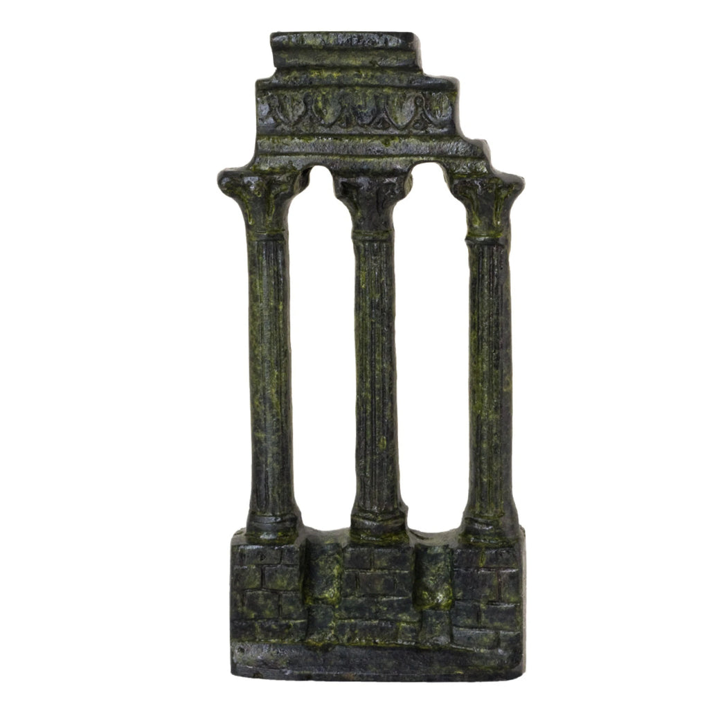 Columns of Delphi – Bronze Sculpture – 13.5 cm – Dark Green