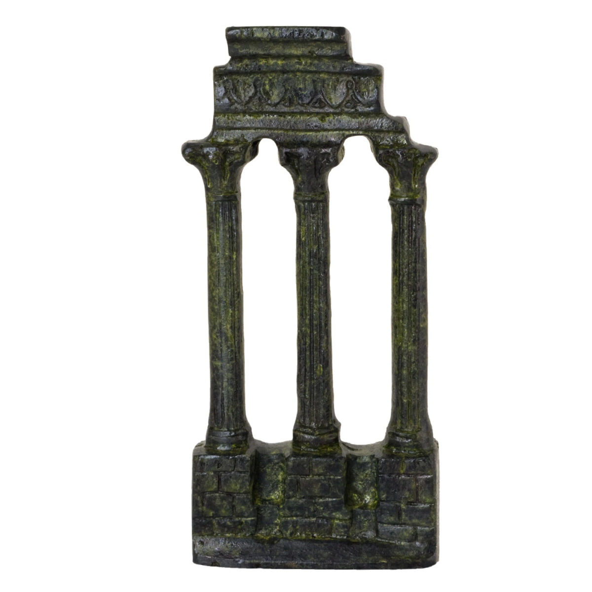 Columns of Delphi – Bronze Sculpture – 13.5 cm – Dark Green