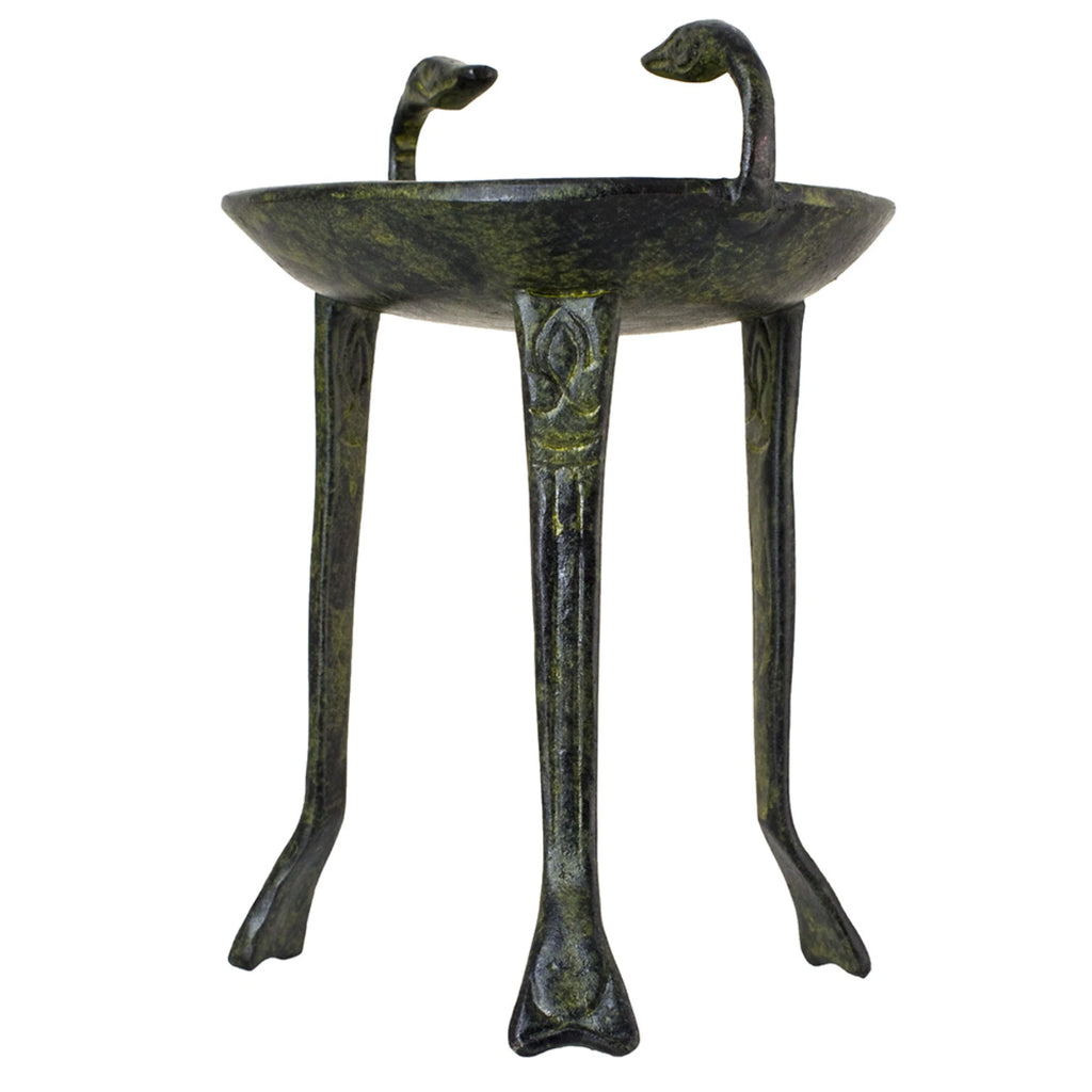 Sacrificial Tripod with Snake-Shaped Handles – 16 cm – Dark Green
