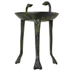 Sacrificial Tripod with Snake-Shaped Handles – 16 cm – Dark Green