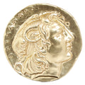 Mask of Alexander the Great – Sculpture – 8 cm – Gold
