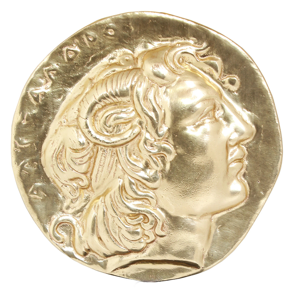 Mask of Alexander the Great – Sculpture – 15 cm – Gold