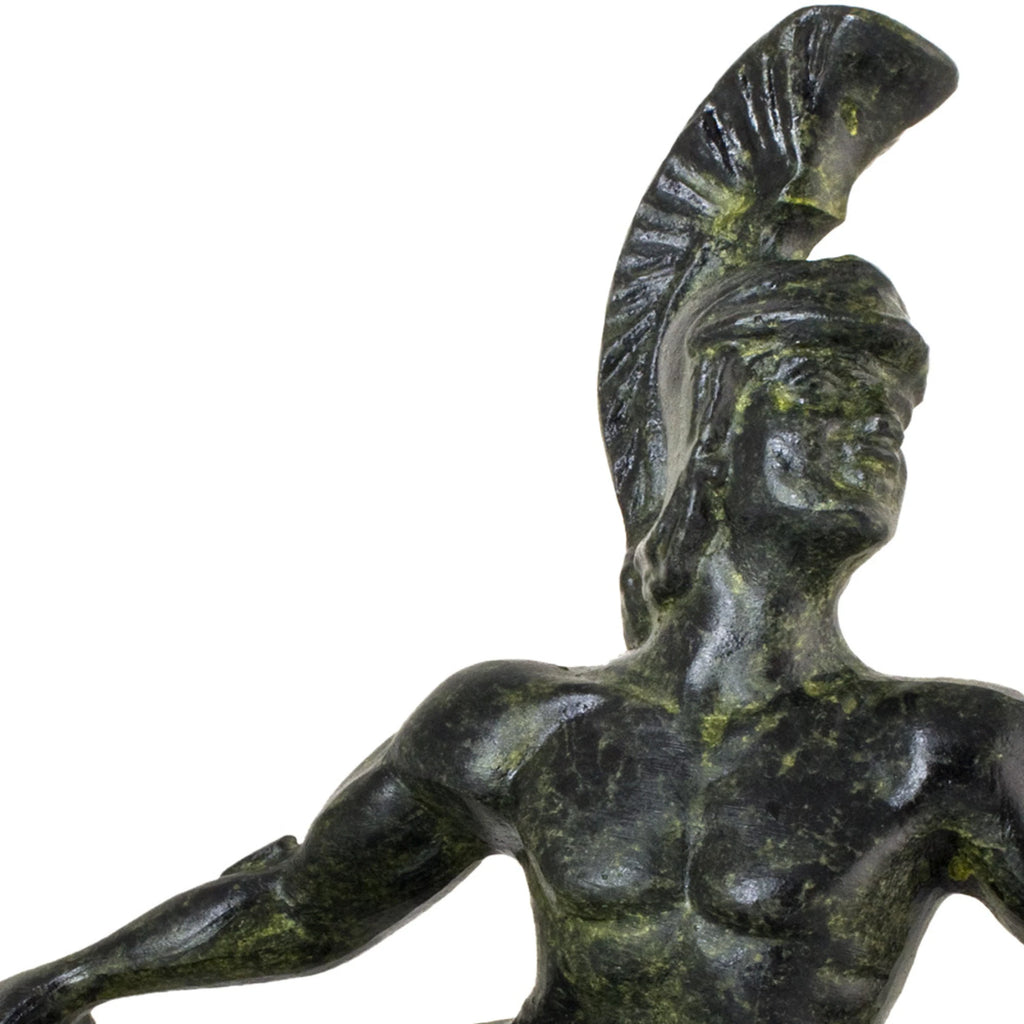 Dying Achilles – Bronze Sculpture – 13 cm – Dark Green