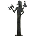 Zeus with Sceptre and Eagle – Flat Sculpture – 25 cm – Dark Green