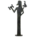 Zeus with Sceptre and Eagle – Flat Sculpture – 40 cm – Dark Green