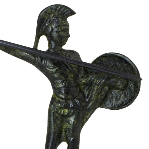 Achilles, Hero of the Trojan War – Bronze Sculpture – 13 cm – Dark Green