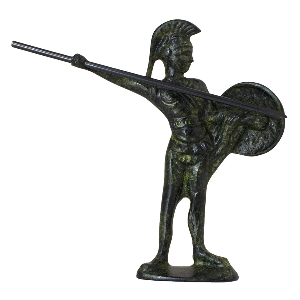 Achilles, Hero of the Trojan War – Bronze Sculpture – 13 cm – Dark Green