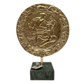 Decorative Plate with Theseus and the Minotaur – 22 cm – Gold