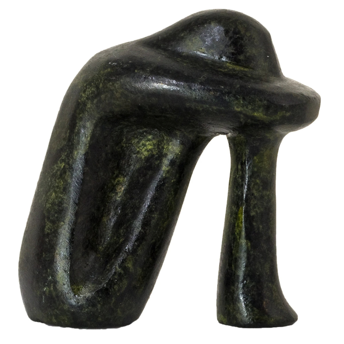 Miniature Cycladic Thinker Figurine – 6 cm – Dark Green