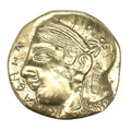 Bronze Athena Paperweight – 8 cm Diameter – Gold