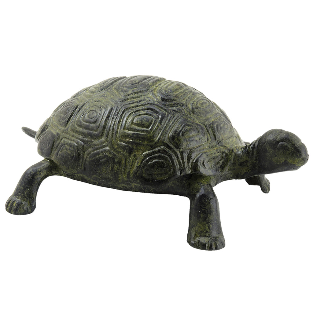 Tortoise – Bronze Sculpture – 8 cm – Dark Green