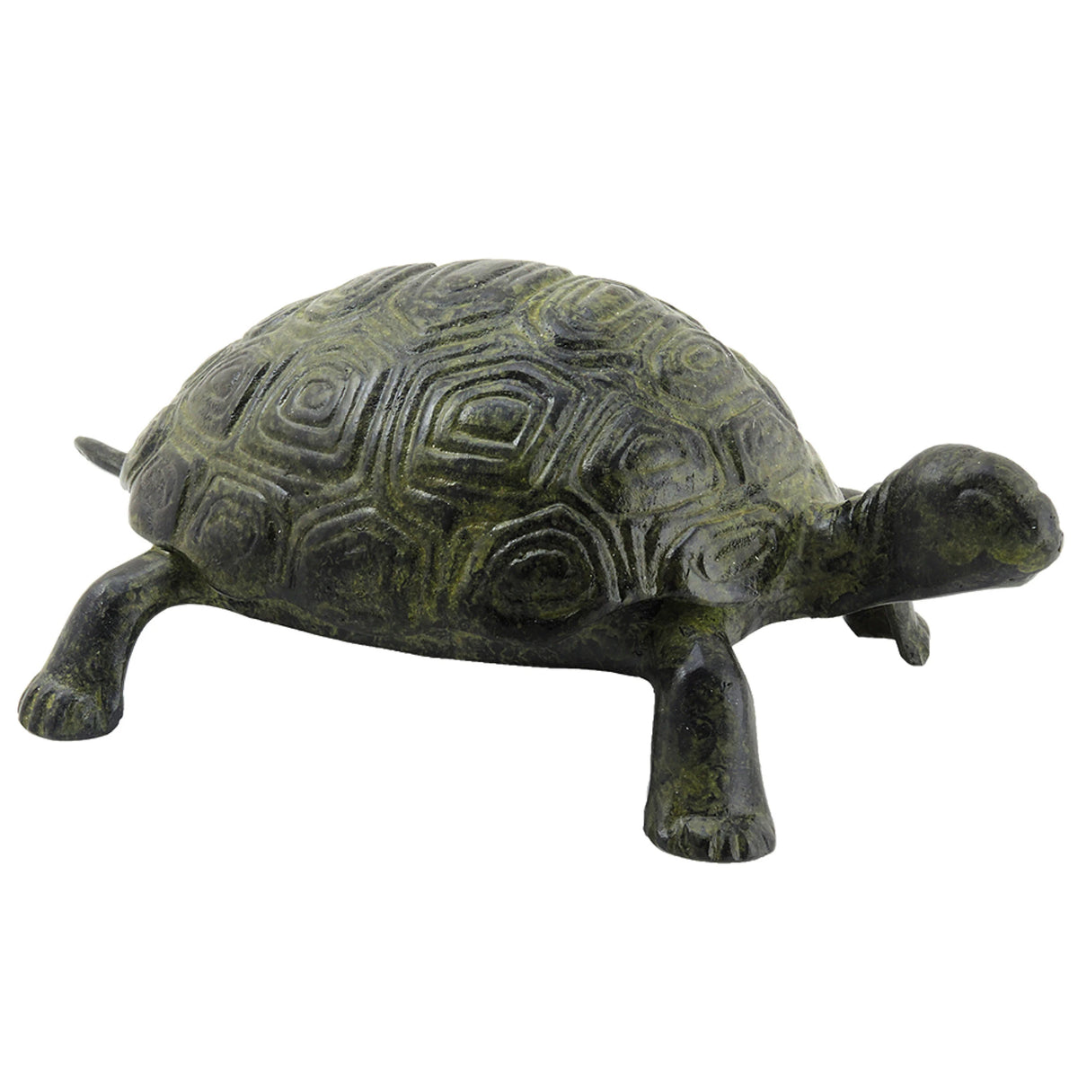 Tortoise – Bronze Sculpture – 8 cm – Dark Green