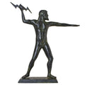 Zeus with Thunderbolt – Solid Sculpture – 14 cm – Dark Green