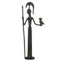 Athena with Owl – Bronze Sculpture – 18 cm – Dark Green