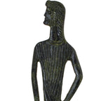 Hippocrates with Staff and Snake – Sculpture – 40 cm – Dark Green