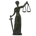 Themis, Goddess of Justice – Bronze Sculpture – 16 cm – Dark Green