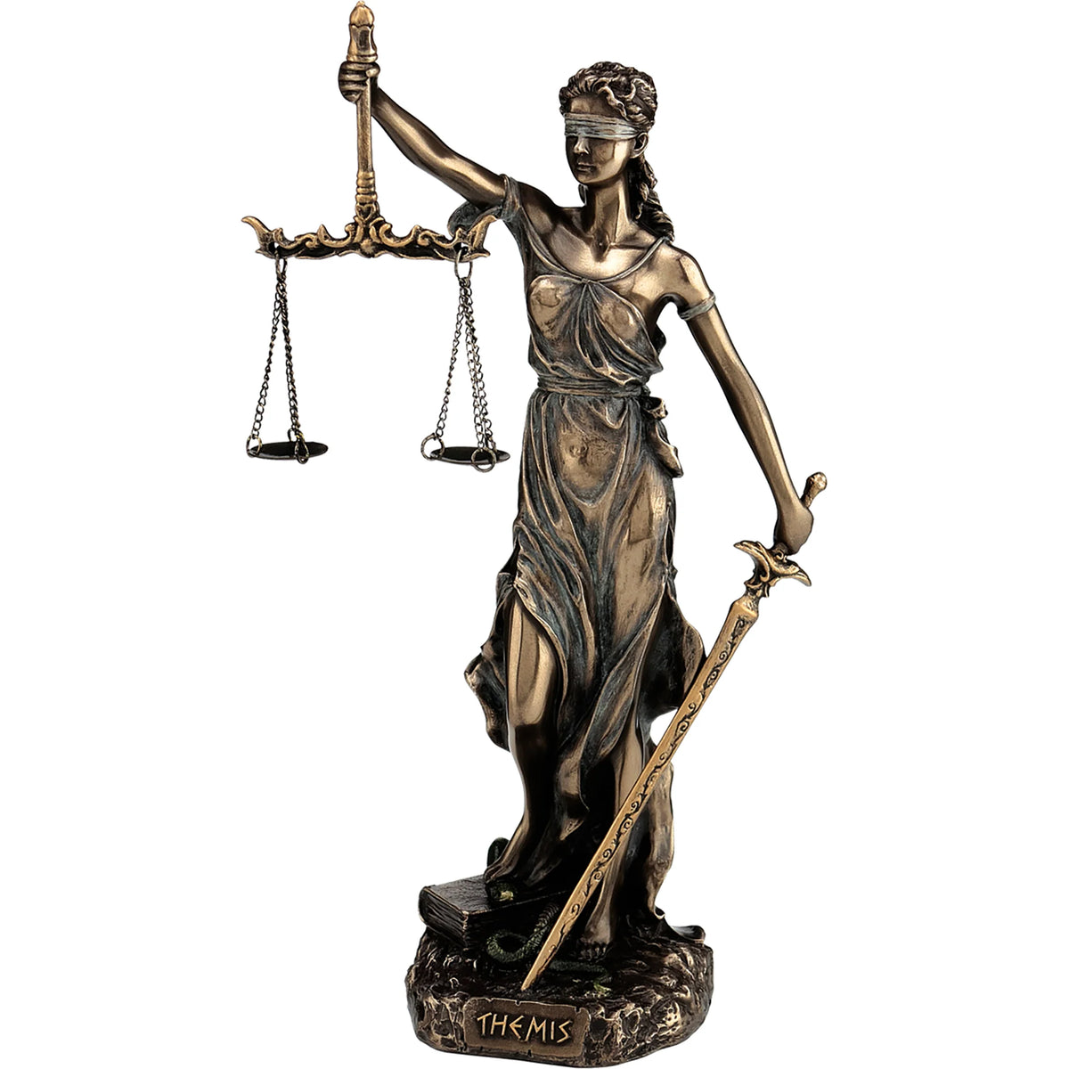 Themis — Goddess of Justice — Bronze-Finish Statue, 20 cm – view 1