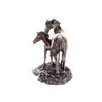 Mare with Her Foal – Bronze-Finish Resin Statue – 15 cm – view 2
