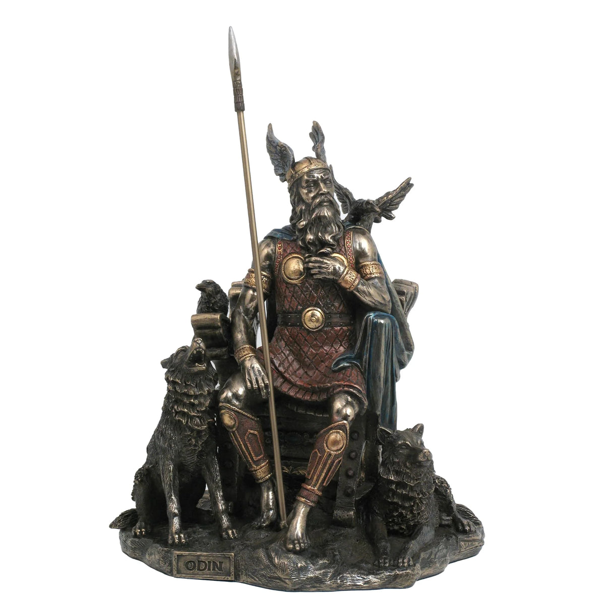 Odin — God of Wisdom and War — Veronese Design Bronze Finish Statue, 26 cm – view 1