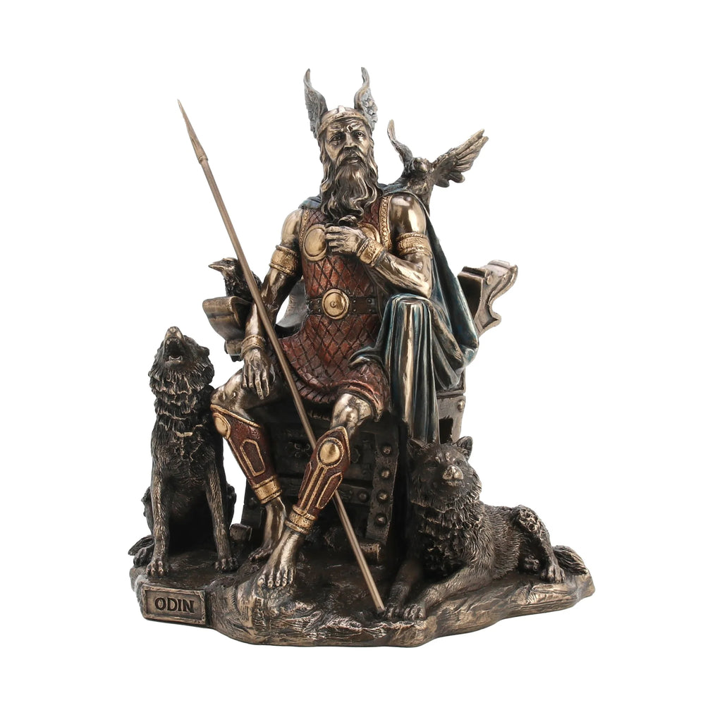 Odin — God of Wisdom and War — Veronese Design Bronze Finish Statue, 26 cm – view 2