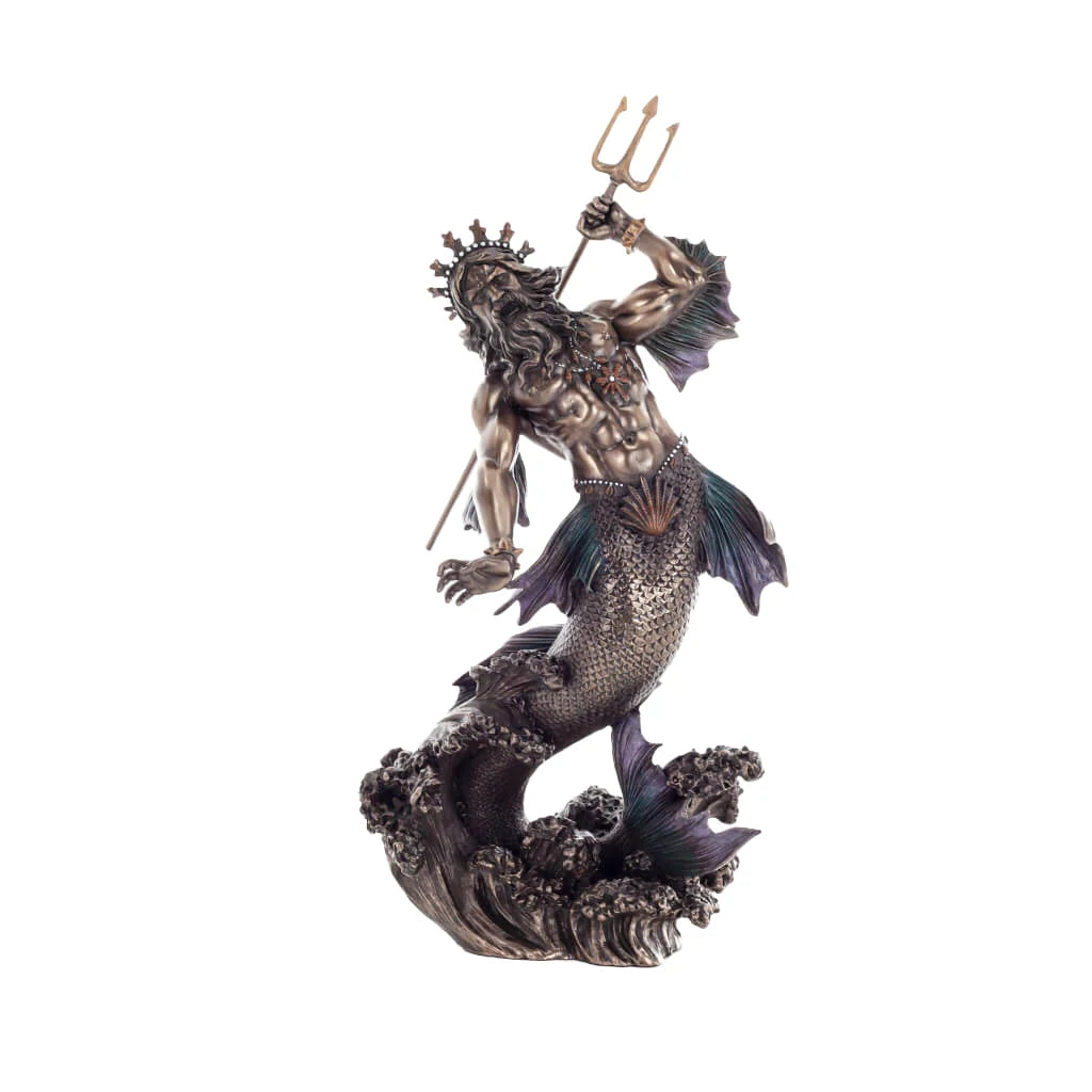 Poseidon — God of Olympus — Bronze-Finish Statue – 28.5 cm – view 1