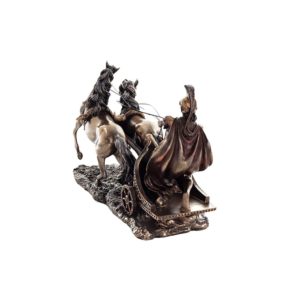 Achilles in a War Chariot — Veronese Design Bronze Finish Statue, 26 × 17 cm – view 3