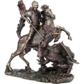 Saint George and the Dragon — Bronze-Finish Statue – 27 cm – view 1