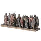 The Last Supper, Inspired by da Vinci – Bronze-Finish Resin Statue – 23.5 × 8.5 cm – view 2