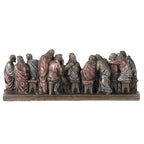 The Last Supper, Inspired by da Vinci – Bronze-Finish Resin Statue – 23.5 × 8.5 cm – view 3
