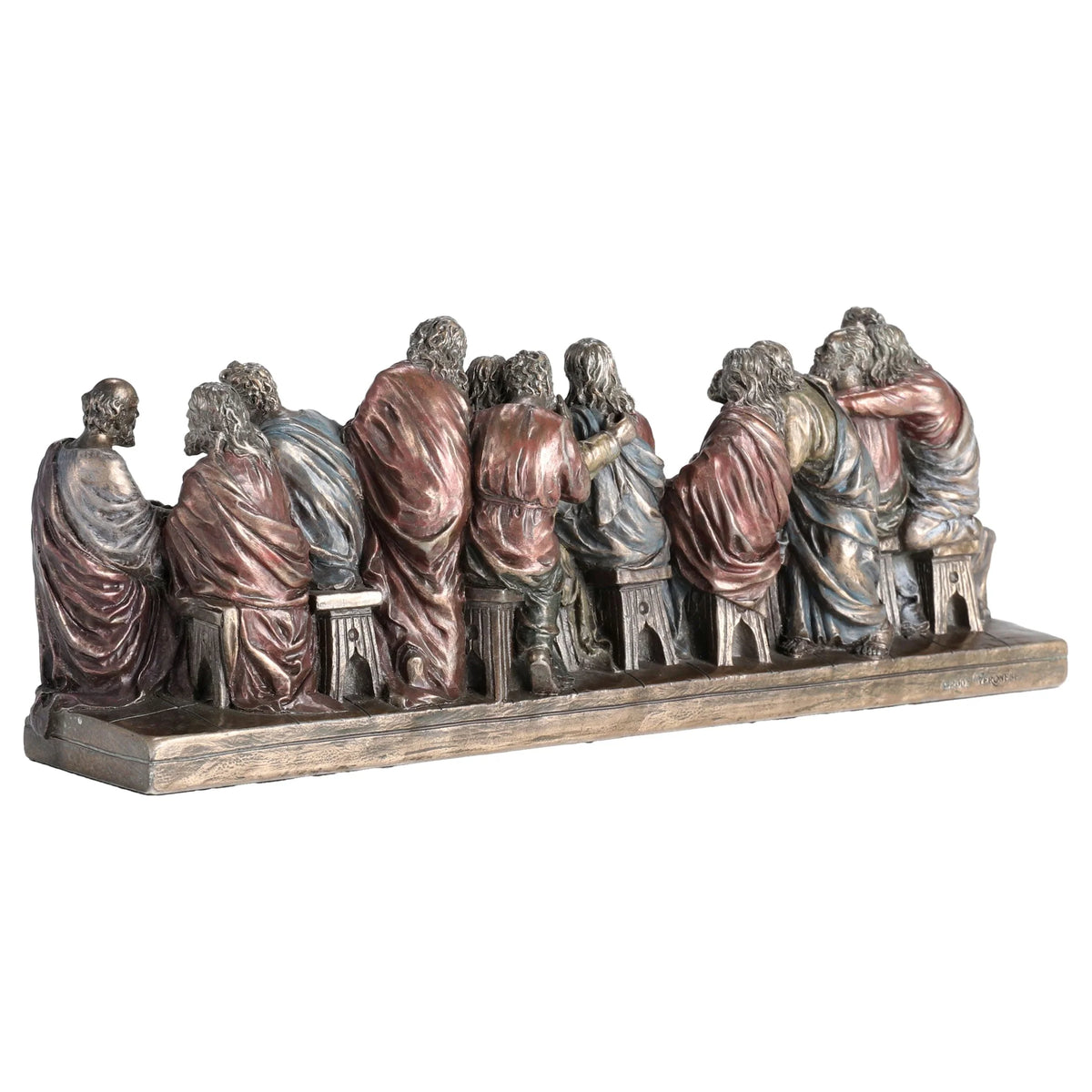 The Last Supper, Inspired by da Vinci – Bronze-Finish Resin Statue – 23.5 × 8.5 cm – view 4
