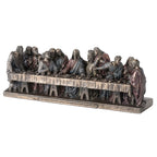 The Last Supper, Inspired by da Vinci – Bronze-Finish Resin Statue – 23.5 × 8.5 cm – view 5