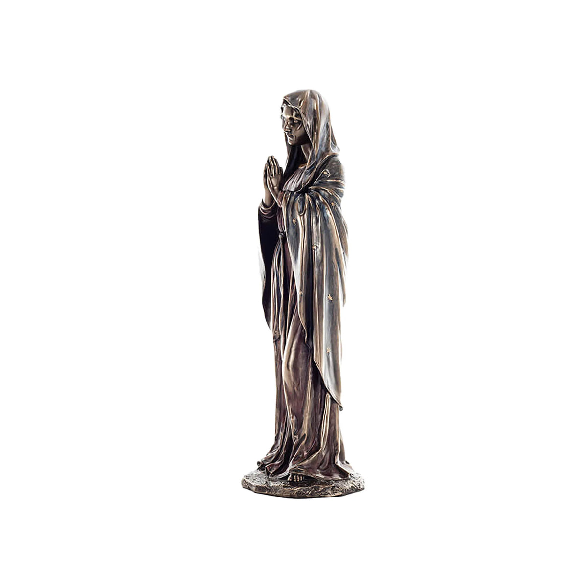 Praying Virgin Mary – Bronze-Finish Statue – 30 cm – view 2